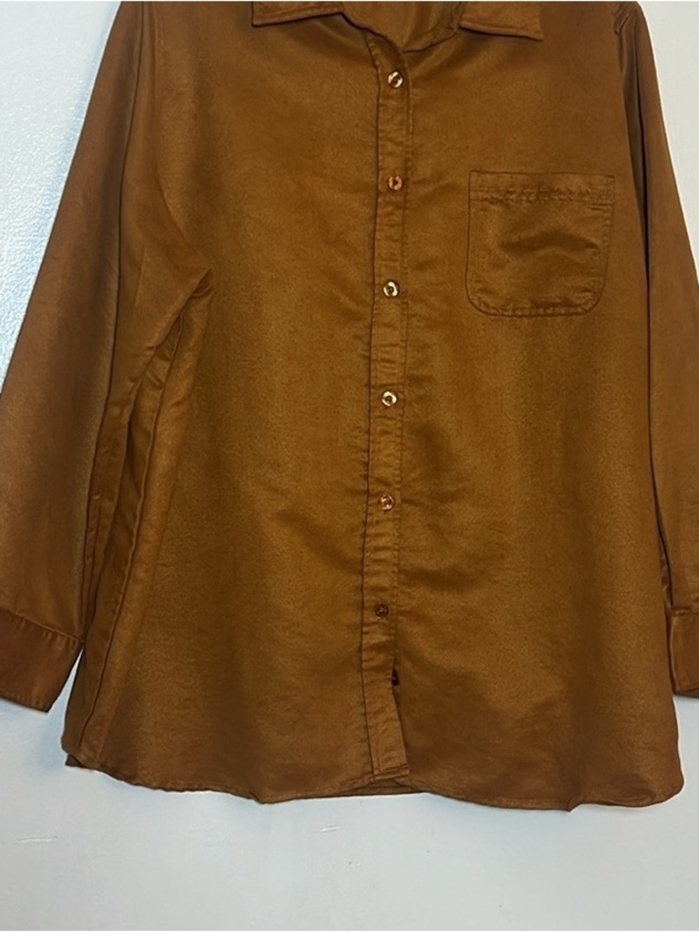 Men's Brown Button-Up Overshirt